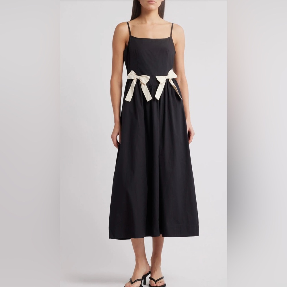 Moon River bow, detail, cotton, Midi dress